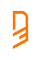 Logo laranja com fundo transparente D3 Studio