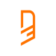 Logo laranja com fundo transparente D3 Studio